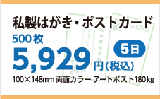 私製はがき・ポストカード印刷